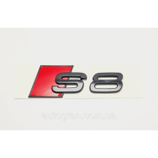 Емблема на кузов Audi S8 чорна