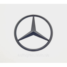 Емблема багажника Mercedes 9 см чорна матова