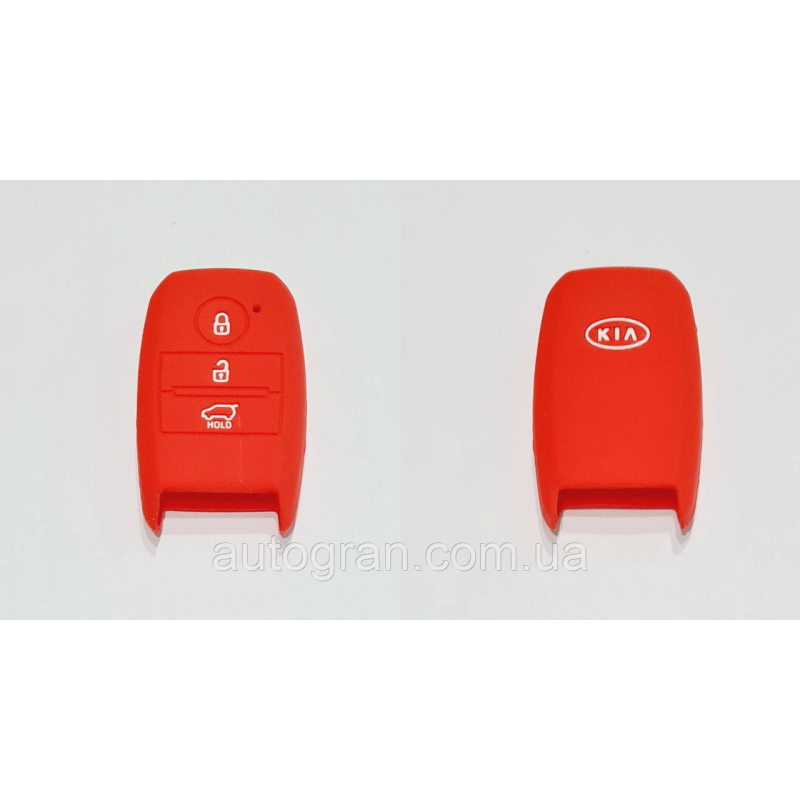 Силіконовий чохол на смарт-ключ Kia червоний