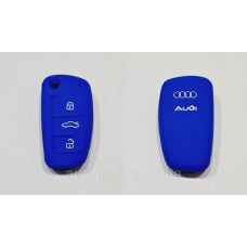 Силіконовий чохол на ключ Audi синій