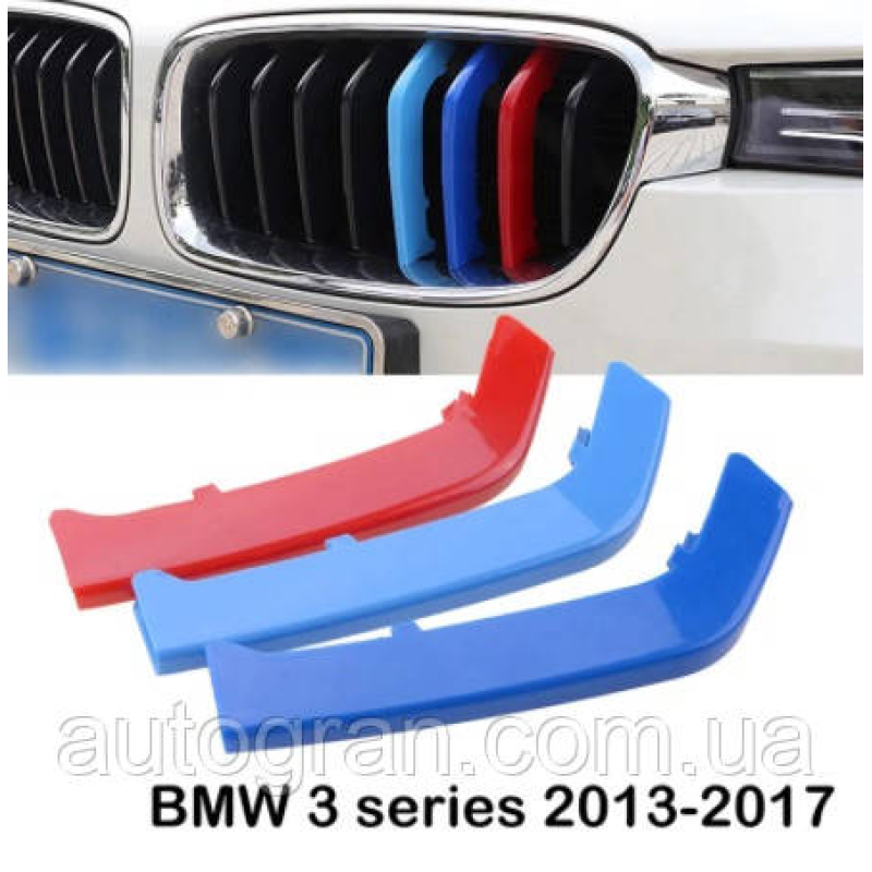 Накладка решітки радіатора BMW 3 F30 2014-2017 М-стиль (на 8 ребер решітка)