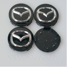 Ковпачки заглушки легкосплавних дисків Mazda чорні