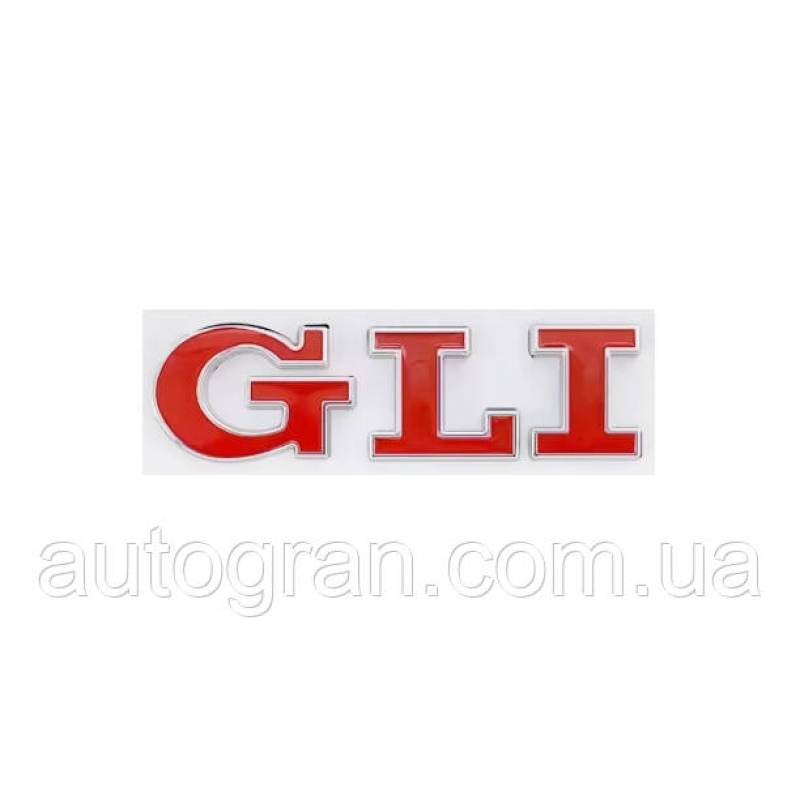 Емблема кузова VW Volkswagen Jetta GLI червона тип2