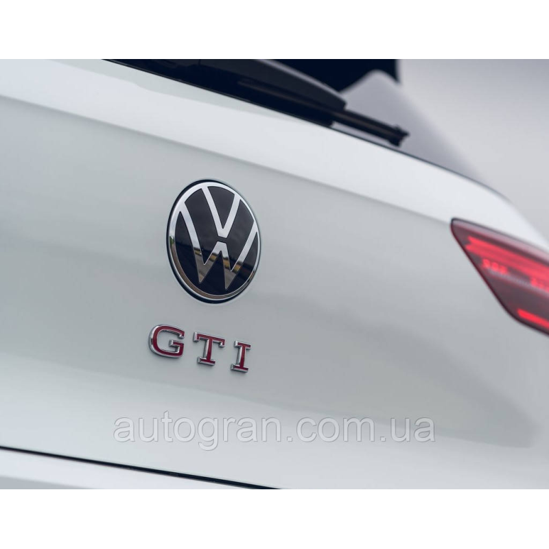 Емблема кузова VW GTI тип3 червона + хром