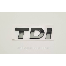 Емблема напис багажника VW Volkswagen TDI 2009-чорна
