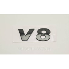 Емблема напис багажника V8 для VW Volkswagen 2009-чорна