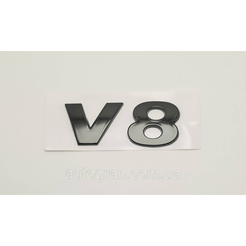Емблема напис багажника V8 для VW Volkswagen 2009-чорна