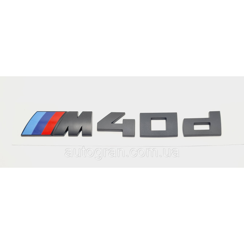 Емблема напис багажника BMW M40d чорний