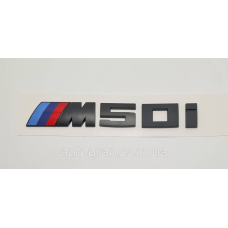 Емблема напис багажника BMW M50i чорна