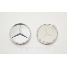 Заглушки ковпачки литих дисків Mercedes 75 мм сірий мат