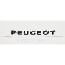 Емблема напис багажника Peugeot чорний
