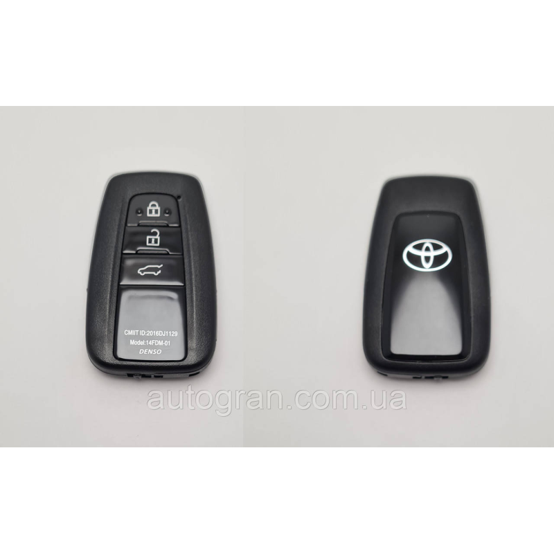 Корпус смарт ключа Toyota Avensis Auris CHR Corolla Camry Land Cruiser Highlander 3 кнопки