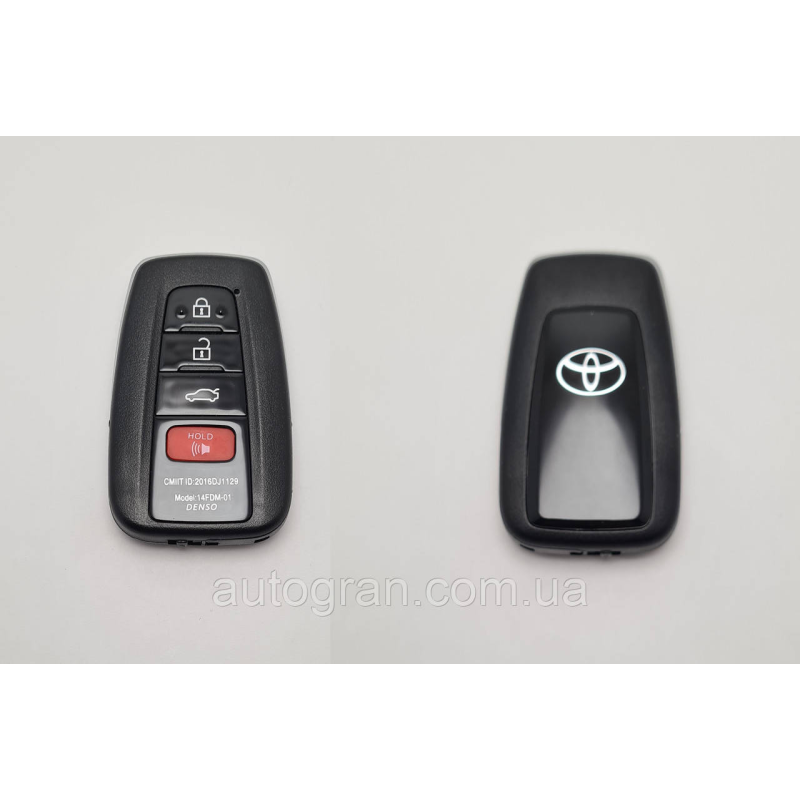 Корпус смарт ключа Toyota Avensis Auris CHR Corolla Camry Land Cruiser Highlander 3+1 кнопки