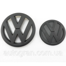 Комплект емблем решітки та багажника Volkswagen Jetta 2011-2015 чорні матові