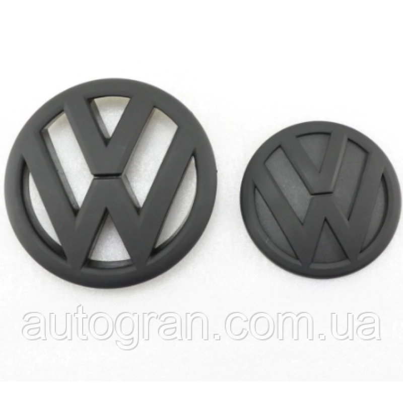 Комплект емблем решітки та багажника Volkswagen Jetta 2011-2015 чорні матові