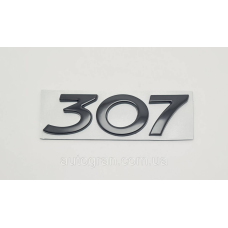 Емблема напис багажника Peugeot 307 чорний