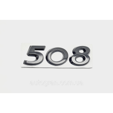 Емблема напис багажника Peugeot 508 чорний