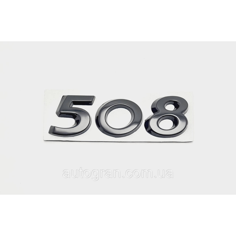 Емблема напис багажника Peugeot 508 чорний Емблема напис багажника Peugeot 508 чорний