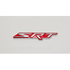 Емблема кузова Dodge Jeep Chrysler SRT червона 10см*1,7см