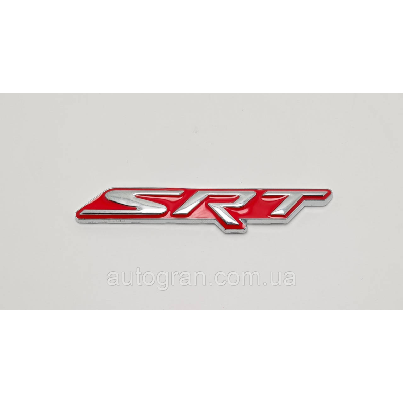 Емблема кузова Dodge Jeep Chrysler SRT червона 10см*1,7см Емблема кузова Dodge Jeep Chrysler SRT червона 10см*1,7см