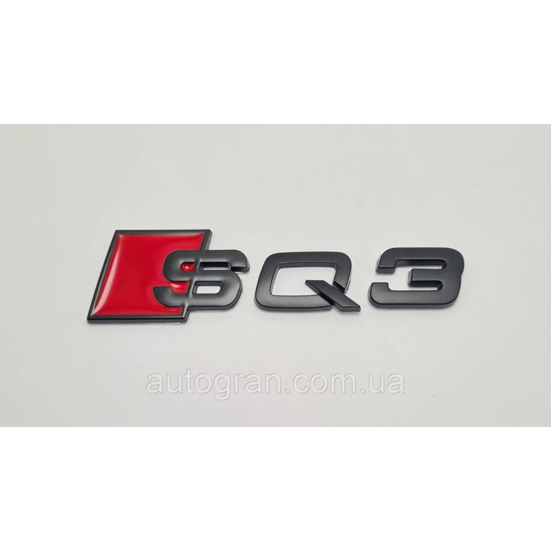 Емблема на кузов Audi SQ3 чорна матова