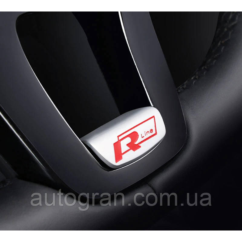 Емблема керма VW Volkswagen Golf Passat Touareg Rline червона