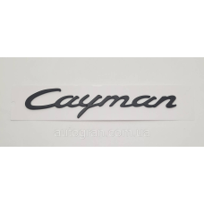 Емблема напис багажника Porsche Cayman чорна
