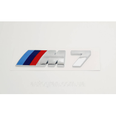 Емблема напис багажника BMW M7 хром