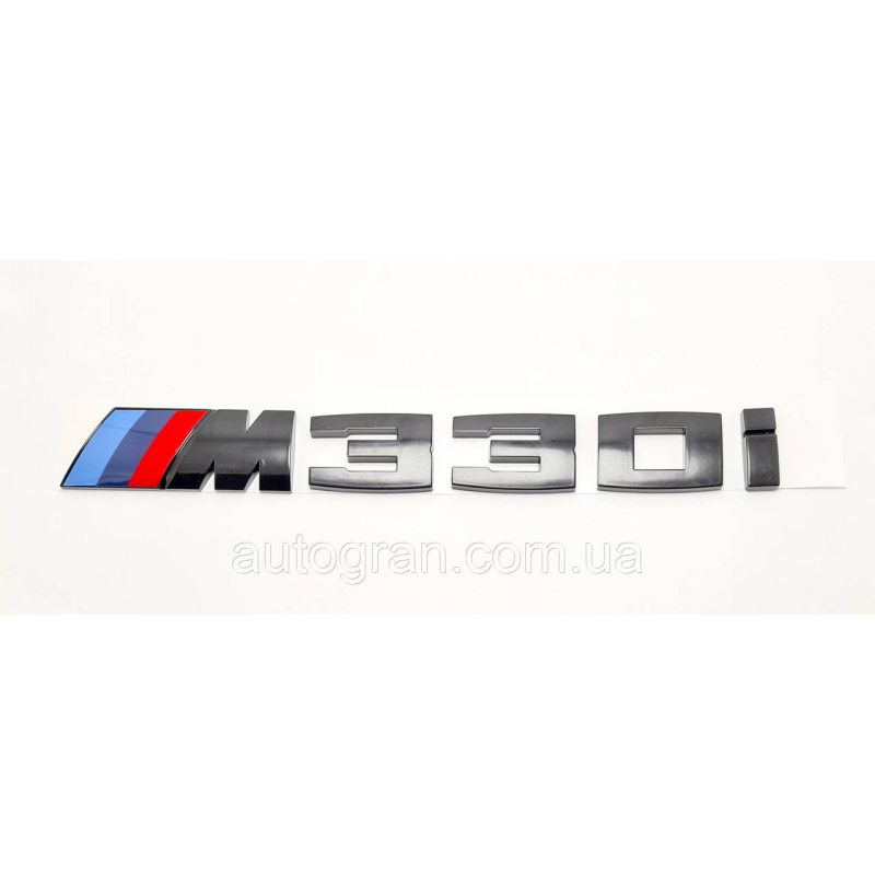 Емблема напис багажника BMW M330i чорний глянець