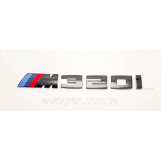 Емблема напис багажника BMW M320i чорний глянець