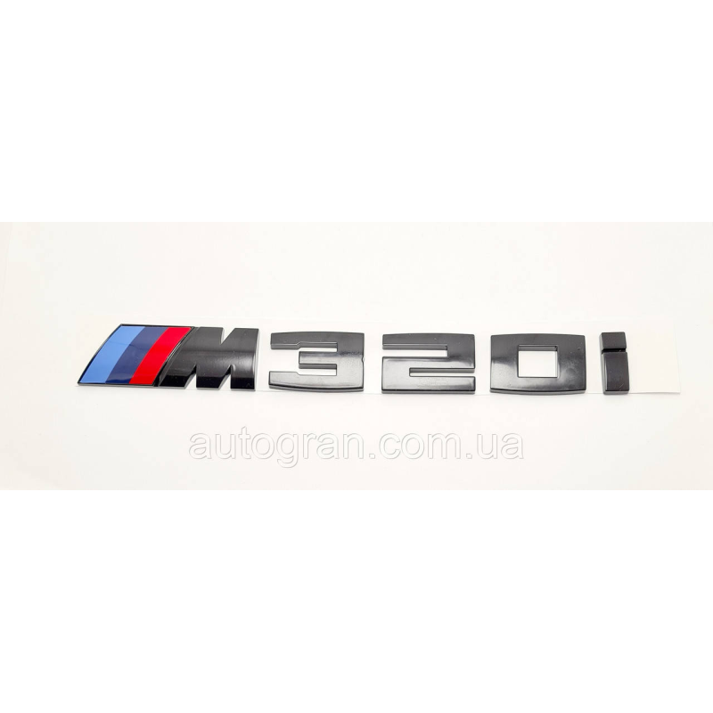Емблема напис багажника BMW M320i чорний глянець
