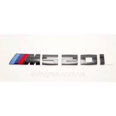 Емблема напис багажника BMW M520i чорний глянець