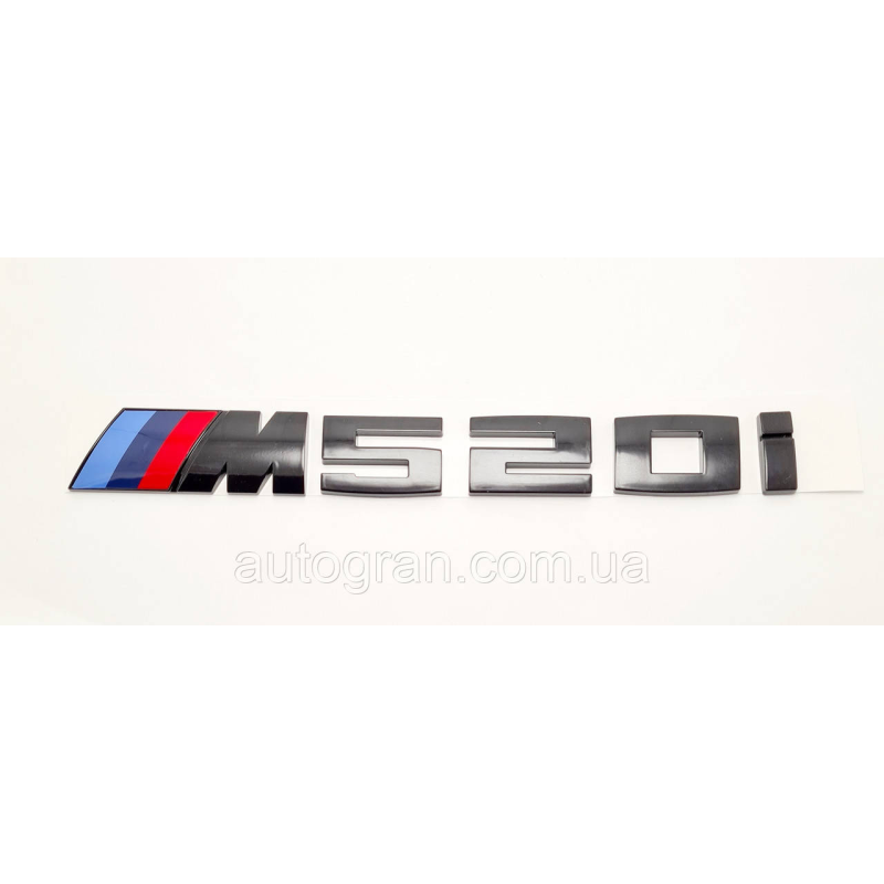 Емблема напис багажника BMW M520i чорний глянець