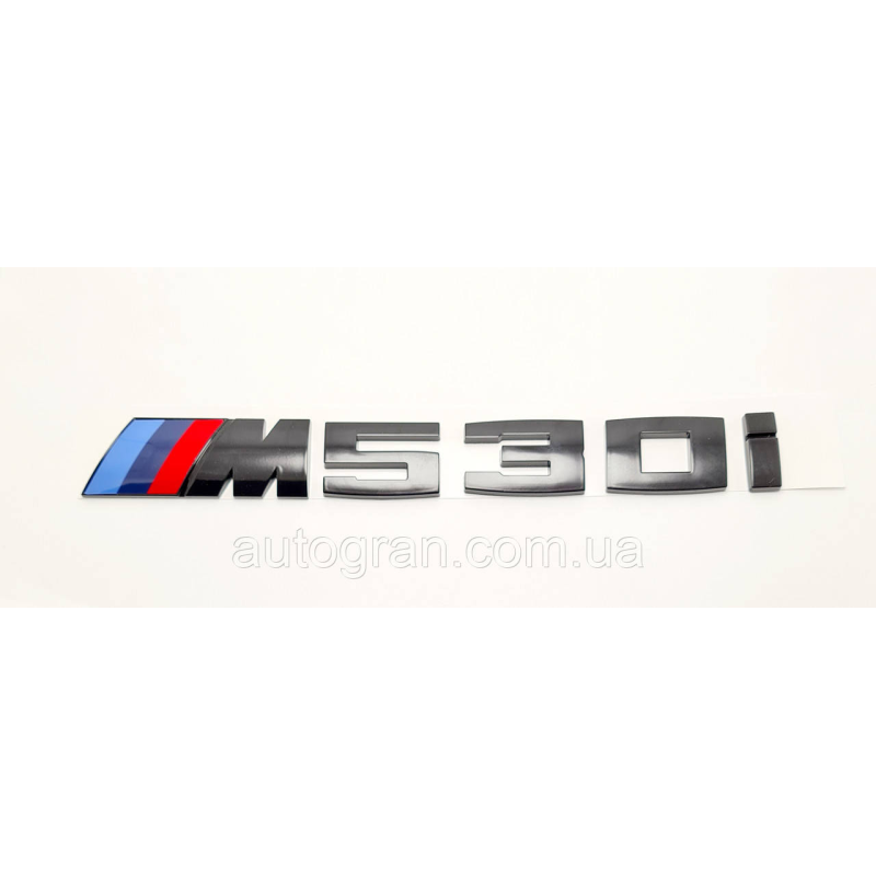 Емблема напис багажника BMW M530i чорний глянець