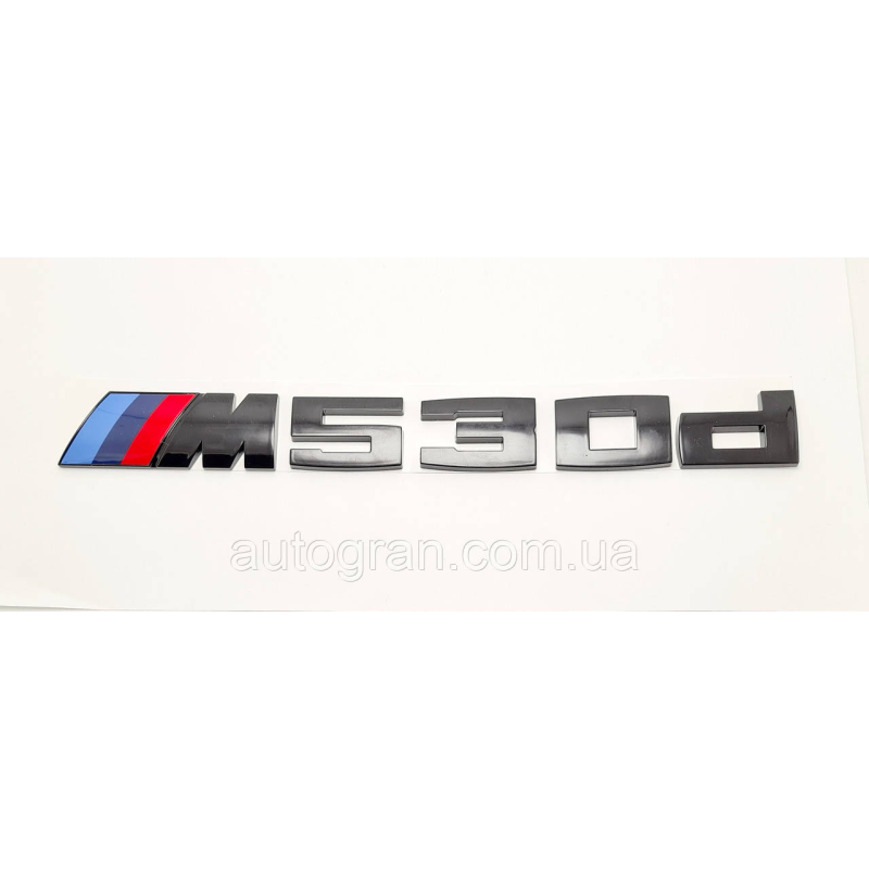 Емблема напис багажника BMW M530d чорний глянець