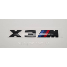 Емблема кузова BMW X3M чорний мат