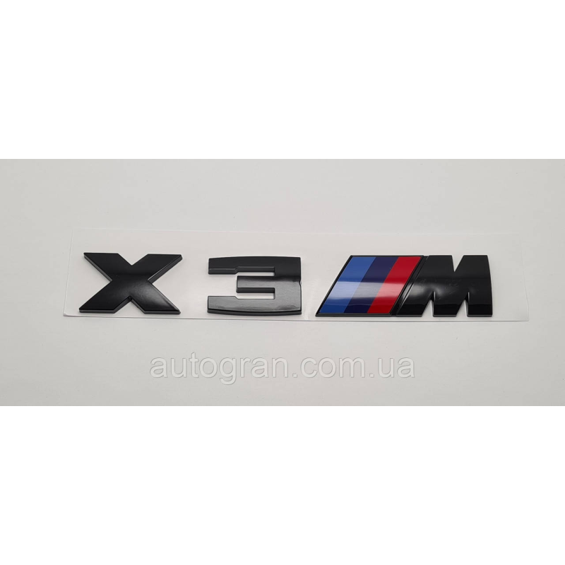 Емблема кузова BMW X3M чорний мат Емблема кузова BMW X3M чорний мат