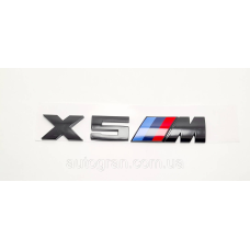 Емблема кузова BMW X5M чорний глянець
