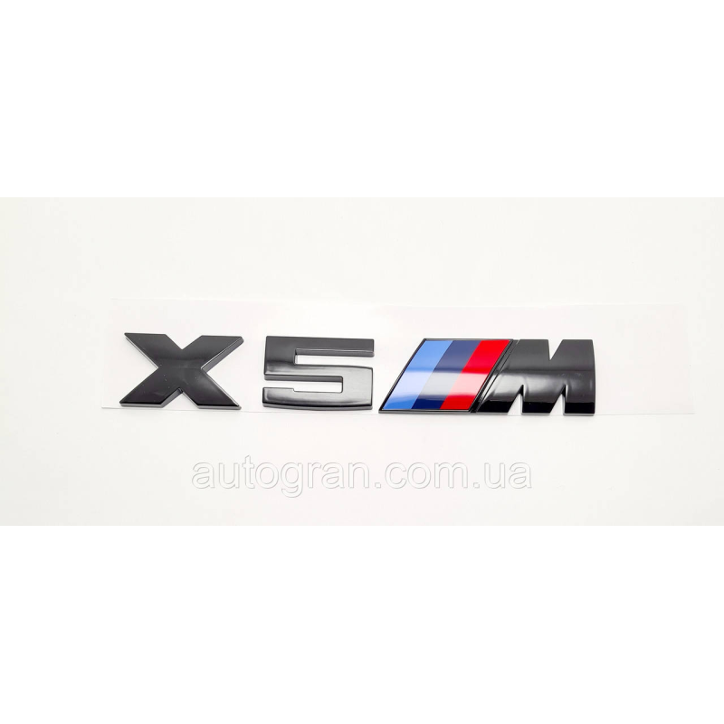 Емблема кузова BMW X5M чорний глянець