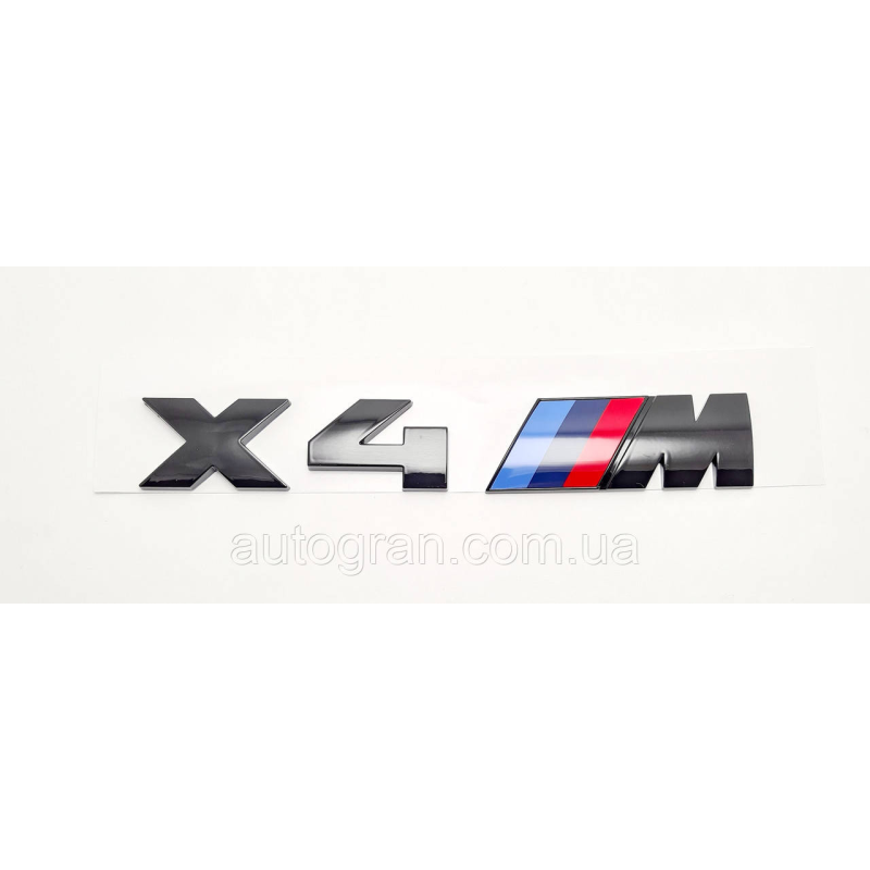 Емблема напис багажника BMW X4M чорний глянець