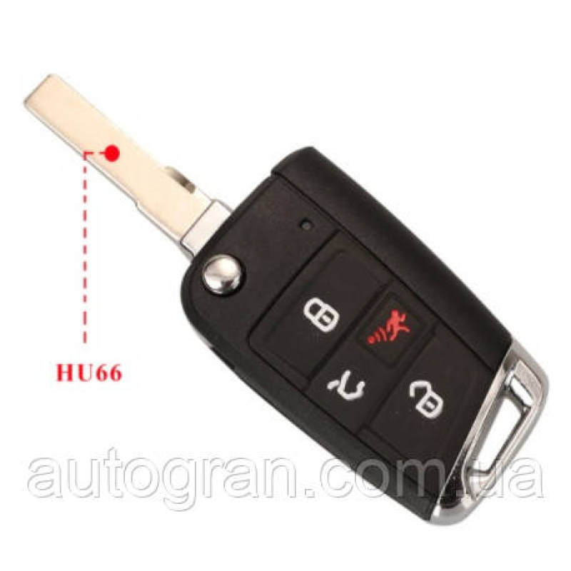 Корпус викидного ключа VW Volkswagen Golf Touran Passat лезо HU66 Корпус викидного ключа VW Volkswagen Golf Touran Passat лезо HU66