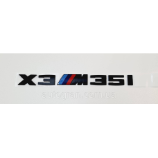 Емблема напис багажника BMW X3M35i чорний