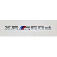 Емблема напис багажника BMW X6M50d