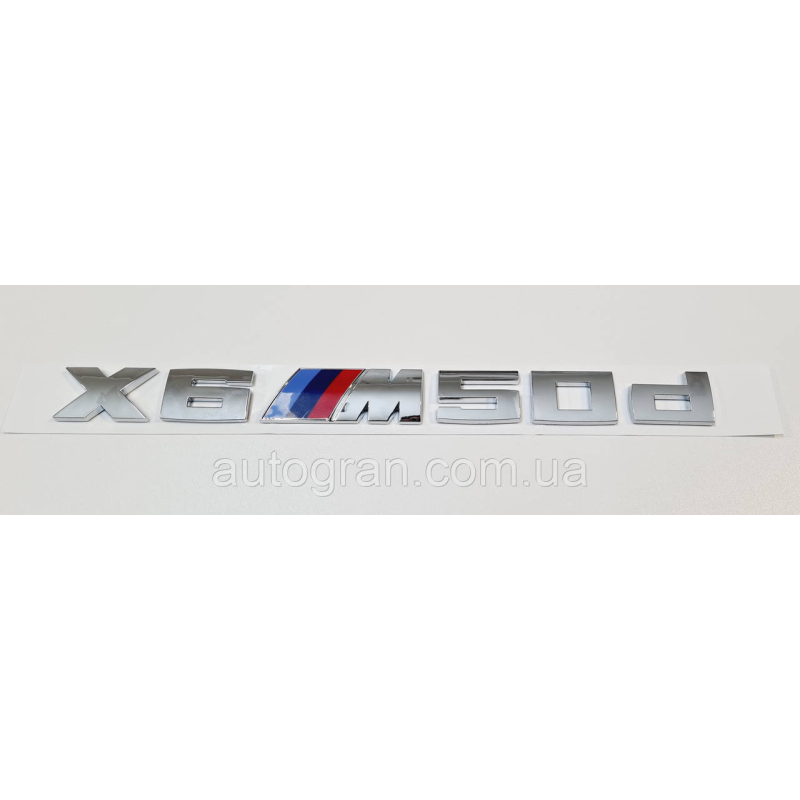 Емблема напис багажника BMW X6M50d
