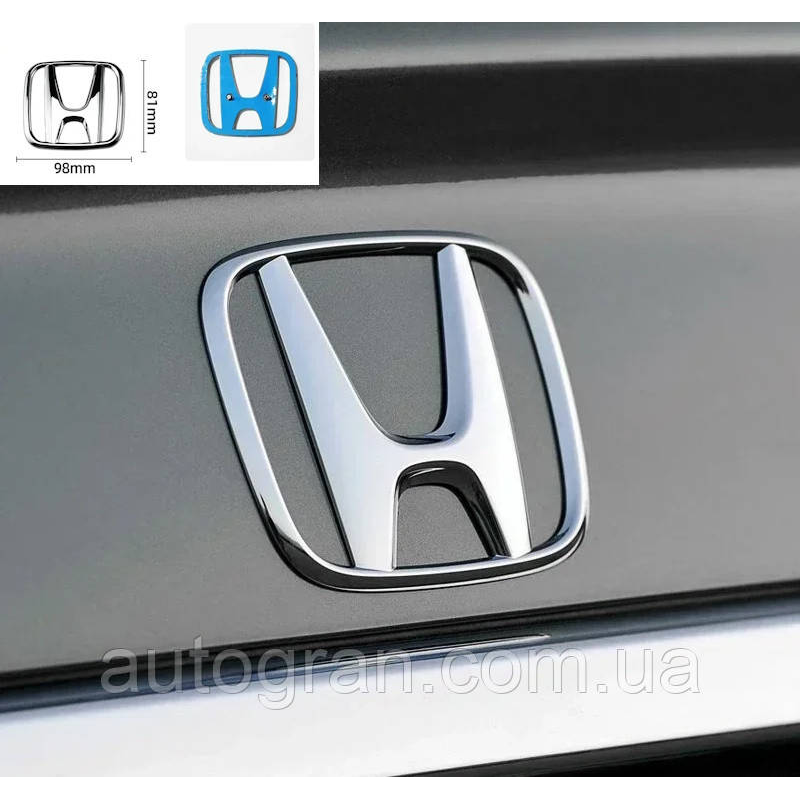Емблема решітки радіатора та багажника Honda Accord CRV Civic Jazz 98мм*81мм