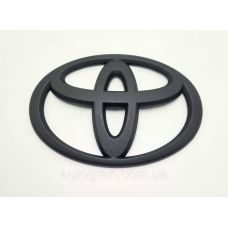 Емблема решітки радіатора та кришки багажника Toyota 130мм*90мм чорна матова