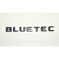 Емблема напис багажника Mercedes Bluetec тип2 чорна