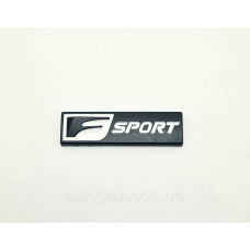 Емблема кузова Lexus Fsport 1.5смх5см чорний мат