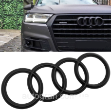 Емблема решітки радіатора Audi Q7 2016-2020 чорна матова