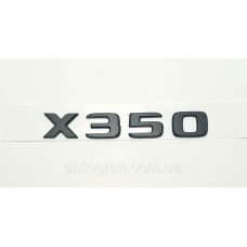 Емблема напис багажника Mercedes X350 чорна